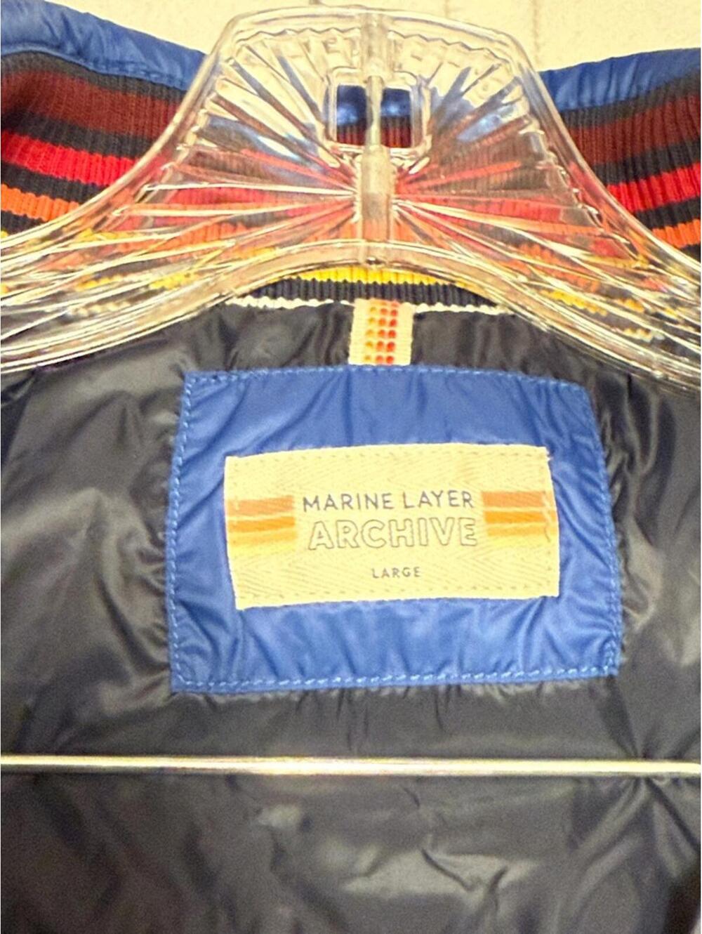 NWT Marine Layer Archive Santiago Puffer Jacket | Size Large | Mazarine Blue - Picture 3 of 6